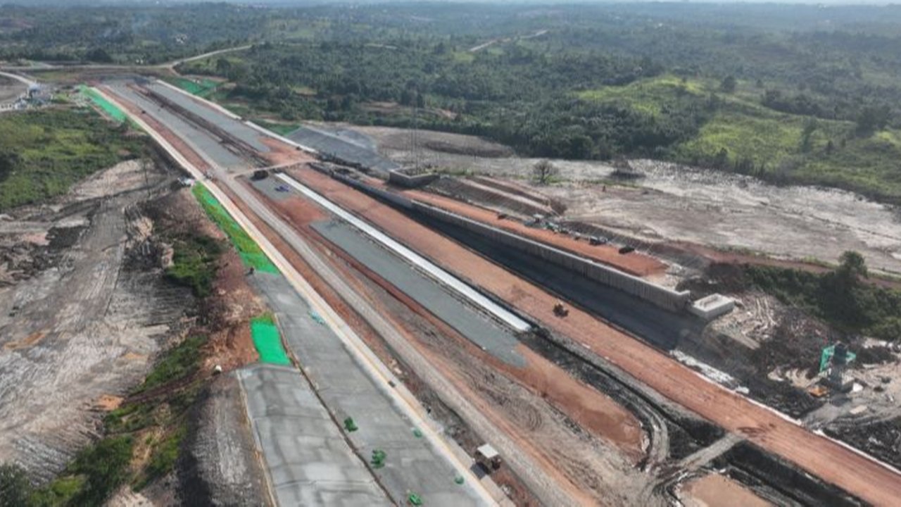 Pembangunan Tol IKN Segmen Bandara Sepinggan-Tol Balsam Dikebut, Progres Sudah Capai 16,4 Persen