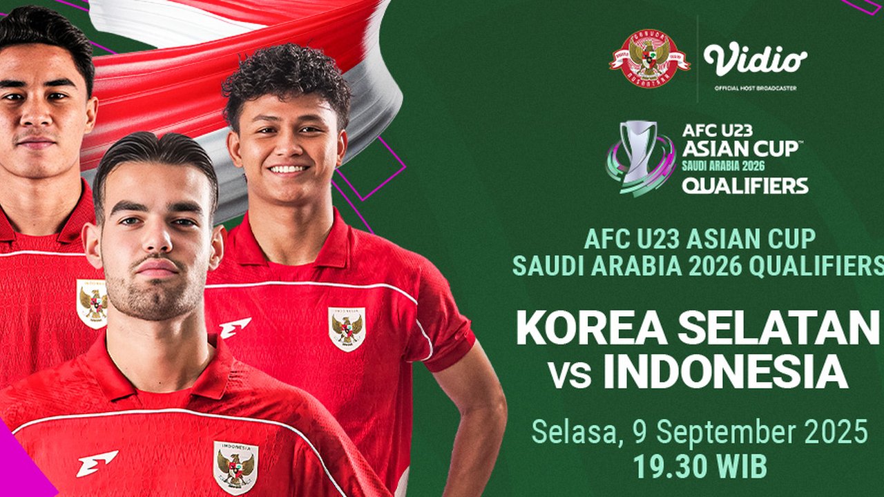 Saksikan jalannya pertandingan secara eksklusif melalui siaran langsung Timnas Indonesia di Vidio.