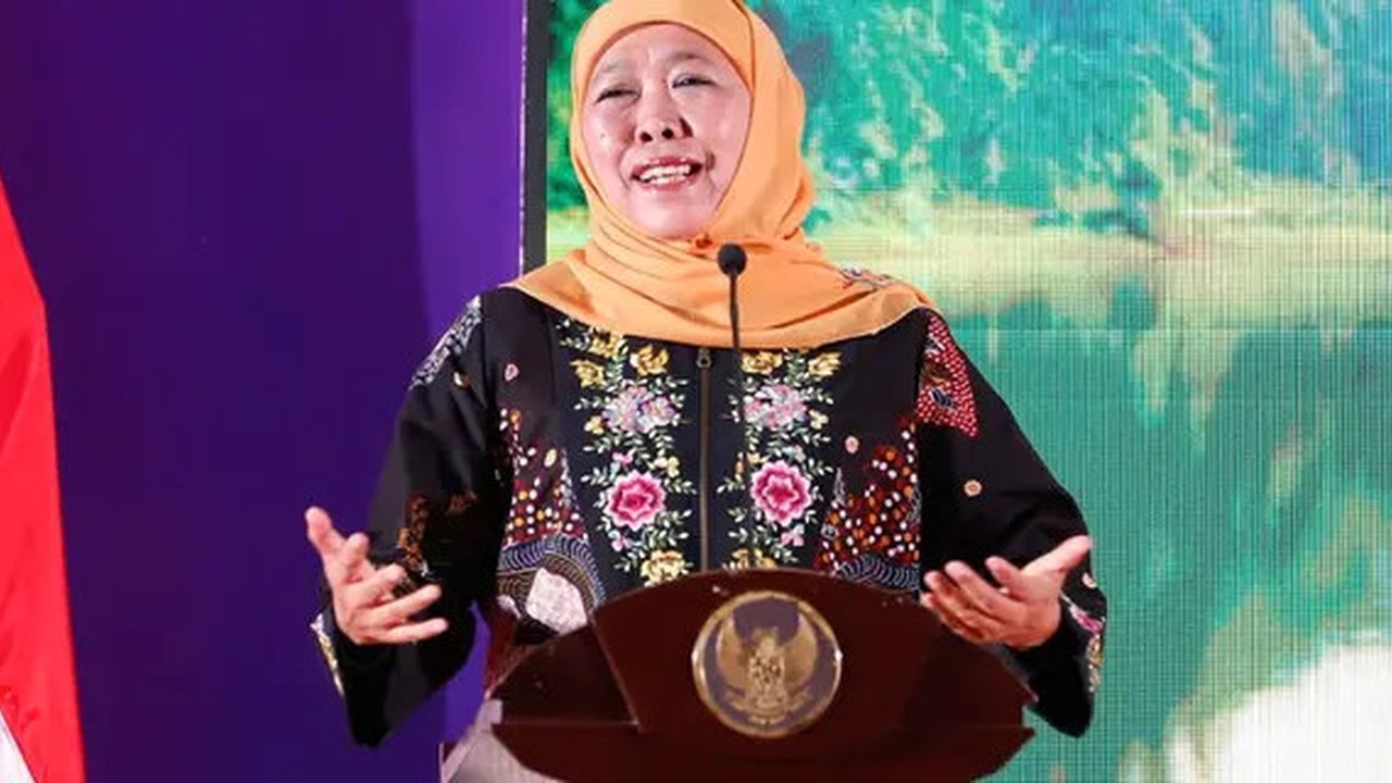 Gubernur Jatim Khofifah Indar Parawansa. (Dian Kurniawan/Liputan6.com)