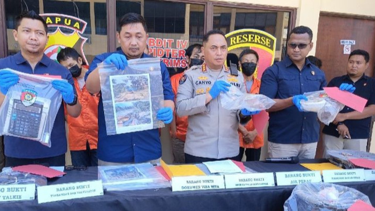 Empat WN China Ketahuan Menambang Ilegal di Senggi Jayapura, Ini Jumlah Emas Didapat