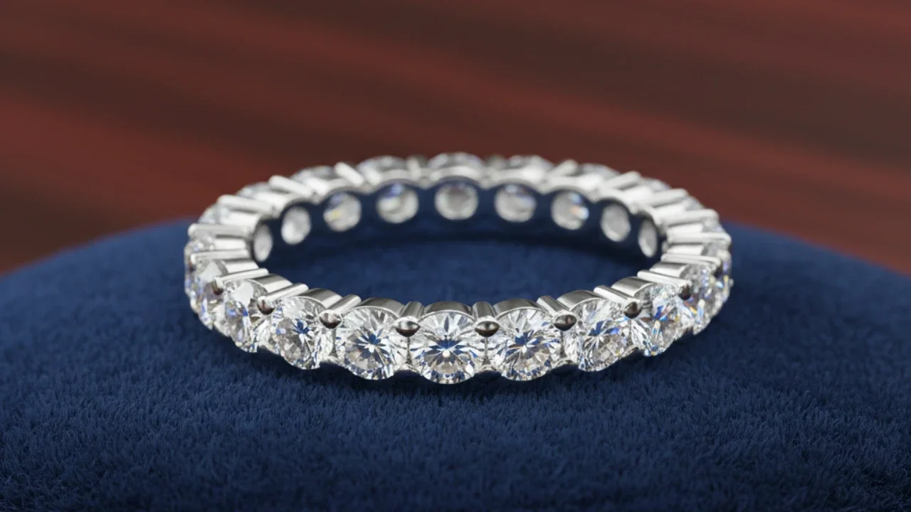 Cincin Nikah Berlian Model Eternity
