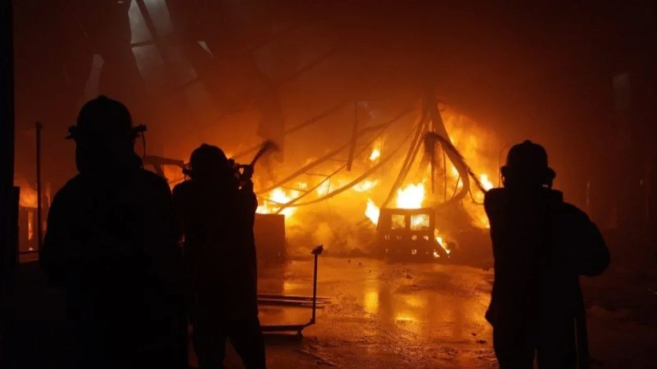 Tujuh Lapak Hangus di Dekat Rel Kereta Gara-Gara Korsleting