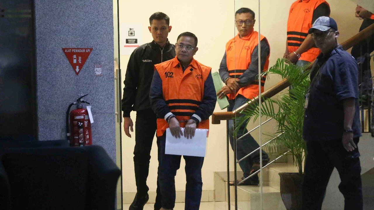 Bupati Pati, Sudewo usai menjalani pemeriksaan intensif di Gedung Merah Putih Komisi Pemberantasan Korupsi (KPK), Jakarta, Selasa (20/1/2026) malam.