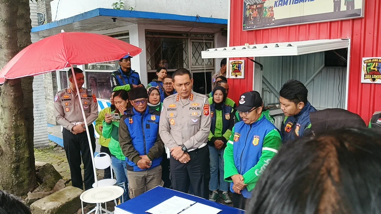 Ringankan Beban Driver, Polda Jabar Hadirkan 2 Bengkel Ojol Kamtibmas di Bandung