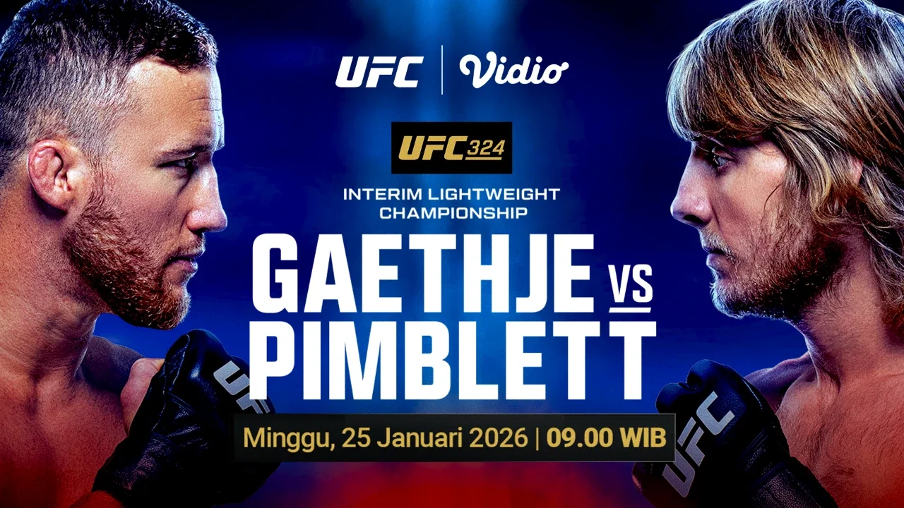 Saksikan Live Streaming UFC 324: Justin Gathje vs Paddy Pimblett, Tayang Eksklusif di Vidio
