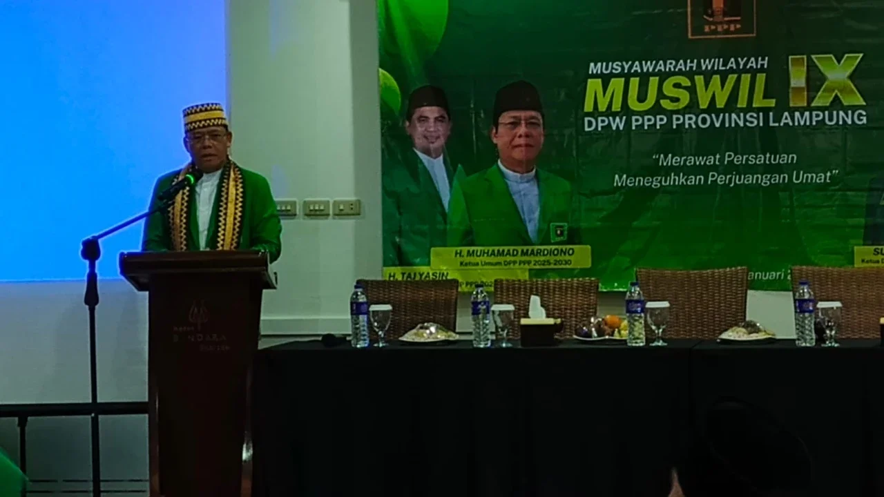 DPW PPP Lampung Gelar Muswil ke IX, Tekankan Rukun dan Damai dalam Partai