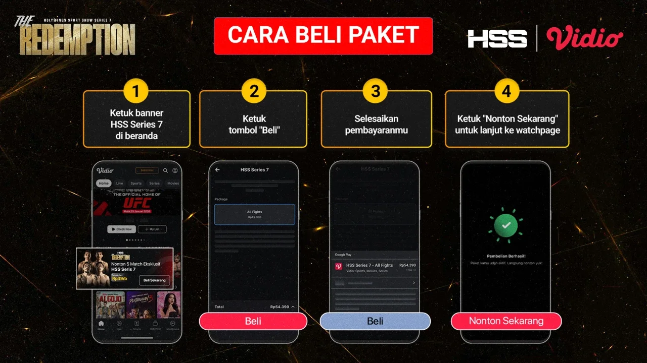 Simak Cara Beli Akses Pay Per View untuk Nonton HSS Series 7 di Vidio