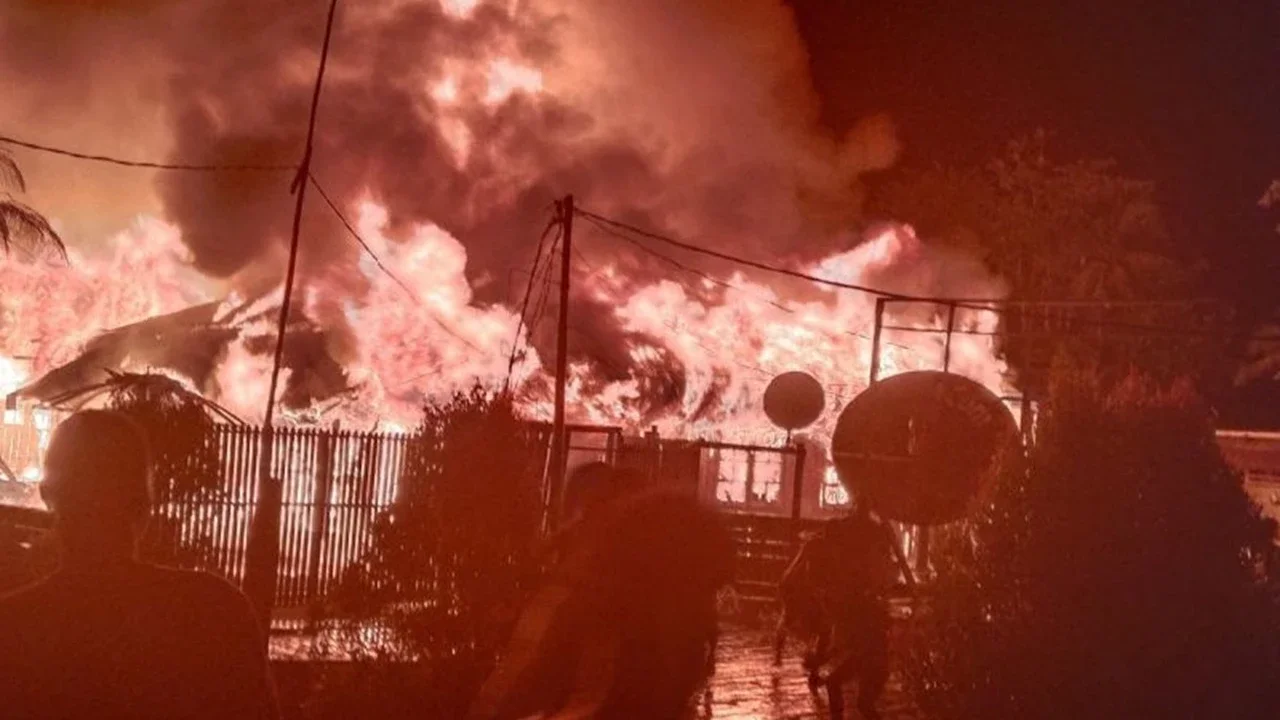 Kebakaran di Atsj Asmat Papua Diduga Akibat Korsleting Listrik
