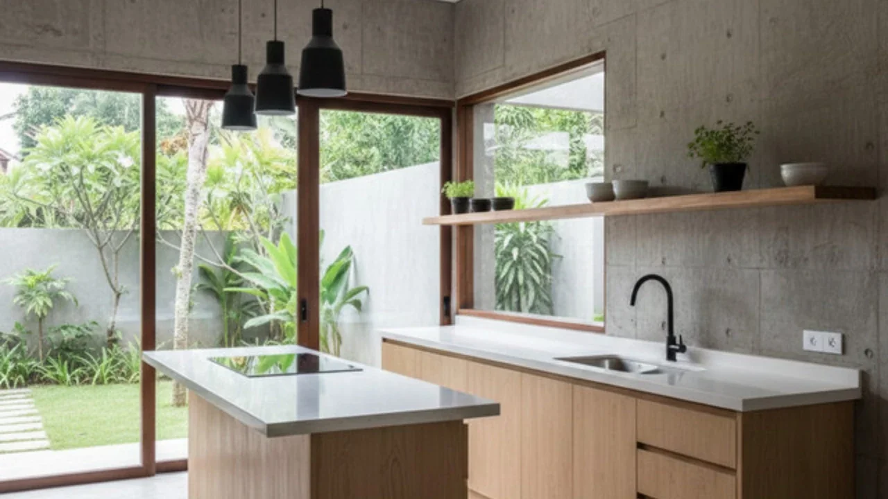 Model Dinding Dapur Minimalis yang Estetik (Foto: Reve Art AI)