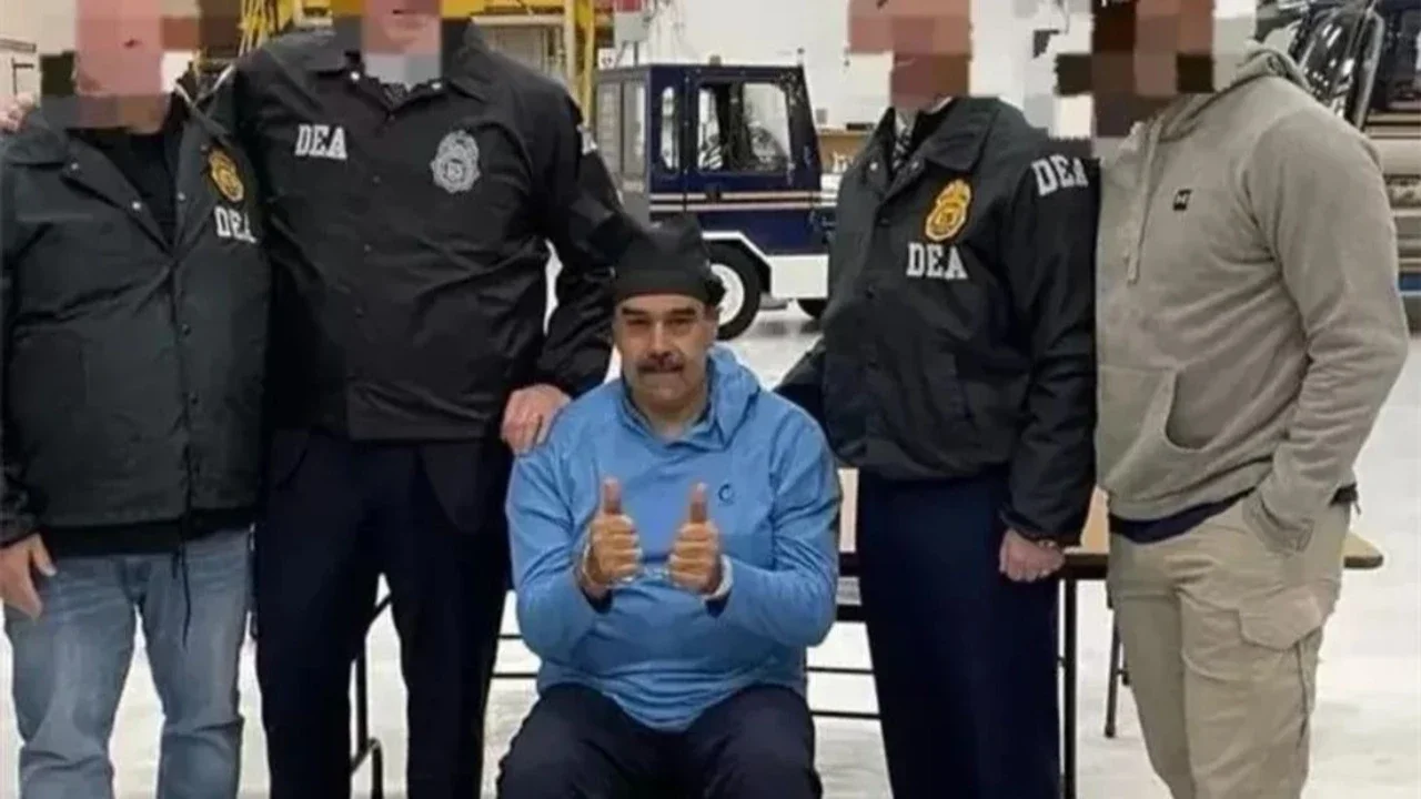 Foto yang diunggah oleh Presiden Amerika Serikat Donald Trump ke platform media sosial Truth Social ini memperlihatkan Presiden Nicolas Maduro yang disebutnya tengah berada di atas kapal perang USS Iwo Jima. (Dok. Presiden Donald Trump/Truth Social)