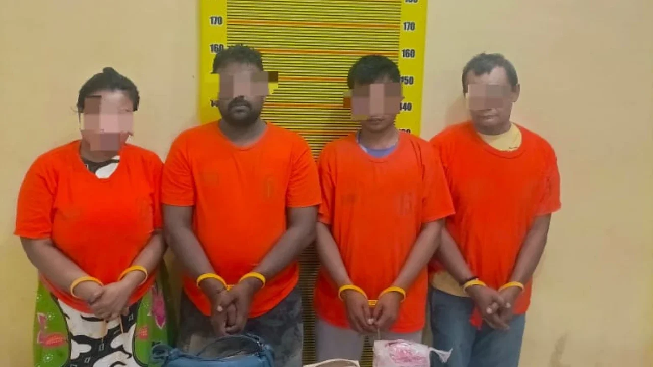 Polisi Tangkap Empat Orang dalam Kasus Peredaran 1 Kg Sabu di Medan Maimun