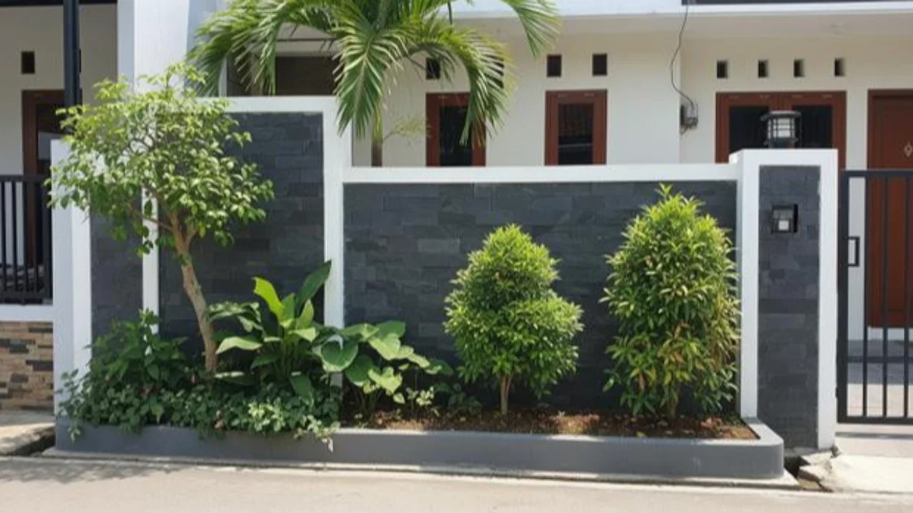 Model Batu Alam Depan Rumah Minimalis/ Ilustrasi AI