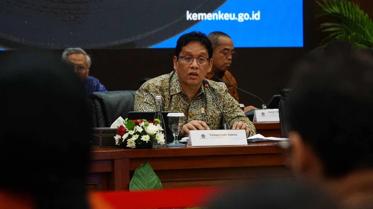Menteri Keuangan Purbaya Yudhi Sadewa saat konferensi pers “APBN Kita” Edisi Januari 2026 di Gedung Djuanda I, Jakarta, Kamis (08/01/2026).