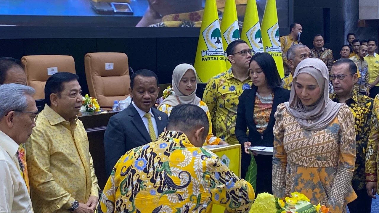 Setya Novanto dan Bahlil Hadiri HUT Ke-58 Fraksi Golkar di DPR