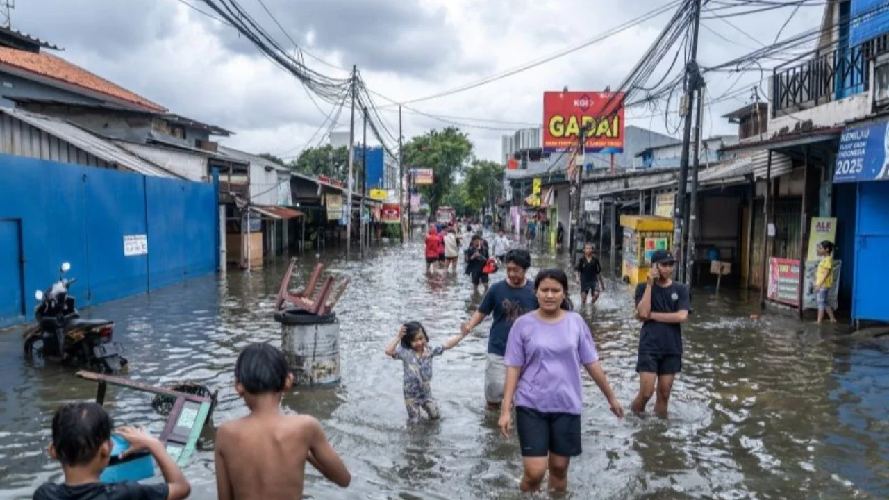 BPBD DKI Jakarta melaporkan, Banjir Jakarta masih merendam 46 RT dan satu ruas jalan hingga Sabtu malam, meskipun sebagian wilayah menunjukkan penurunan ketinggian air. Simak detail lengkapnya mengenai kondisi terkini.