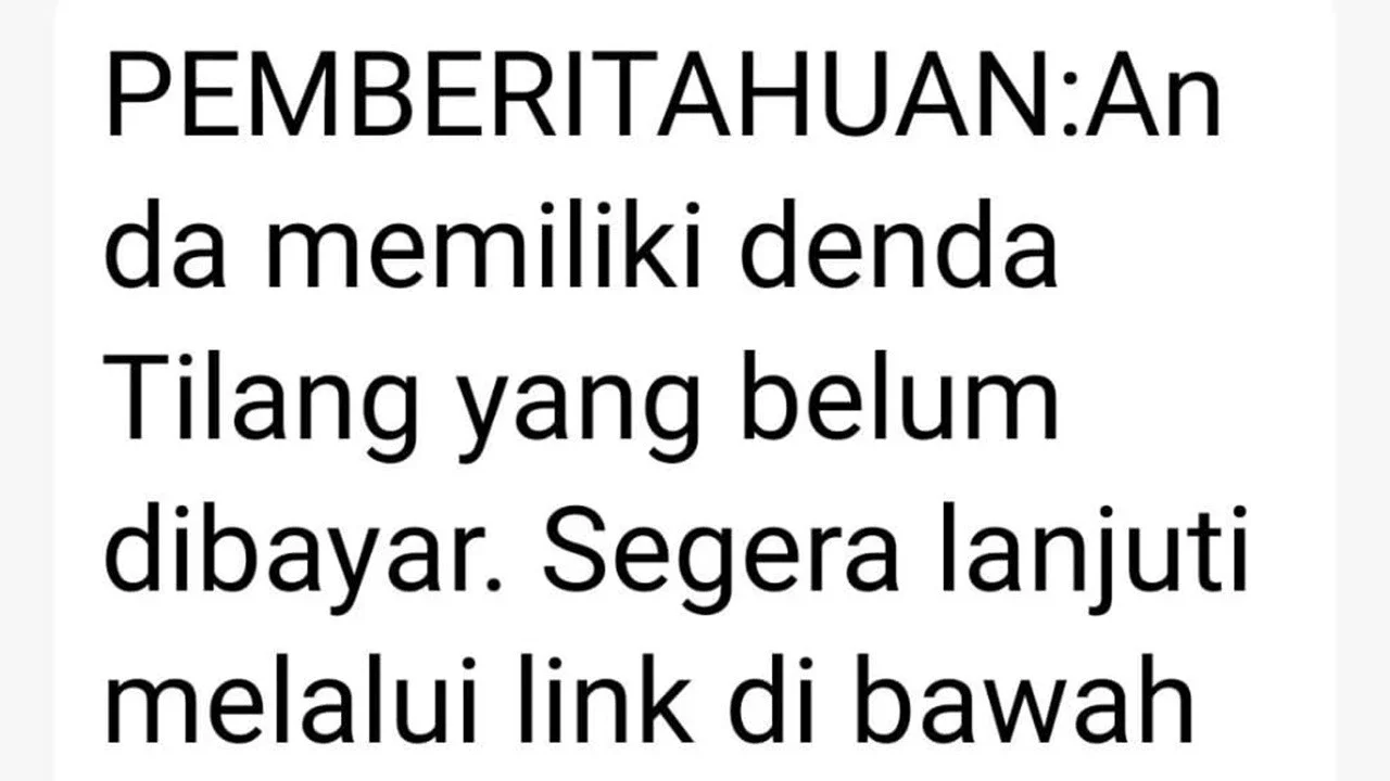 Waspada Diduga Modus Penipuan SMS Berisi Link Tilang, Pengirim Tertulis 'Kejaksaan'