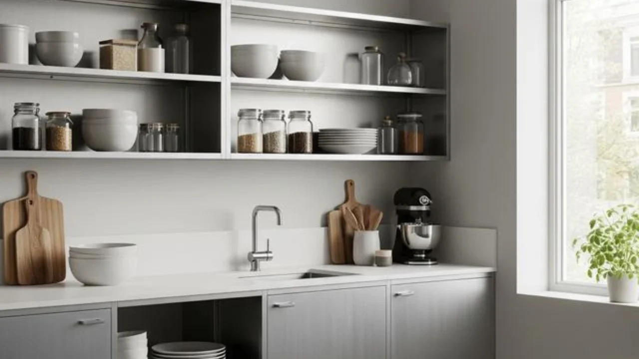 Model Lemari Gantung Dapur Minimalis Aluminium/ Ilustrasi gambar oleh AI