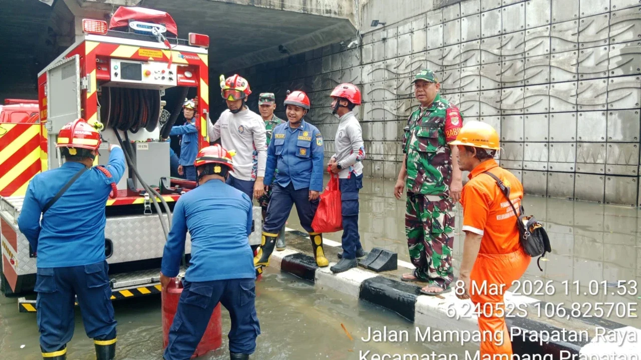 Sempat Lumpuh Akibat Banjir, Underpass Mampang Prapatan Kini Sudah Normal
