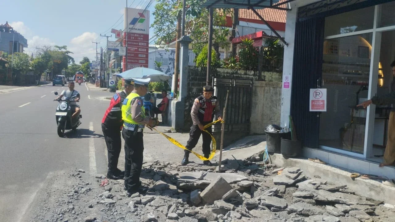 Trotoar Depan SPBU Badung Bali Meledak, Sempat Menyemburkan Api dan Warga Cium Bau Bensin
