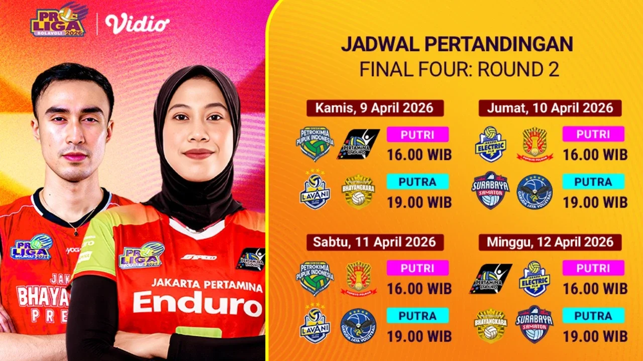 Jadwal Live Streaming Proliga 2026: Final Four Putaran Kedua, Eksklusif di Vidio