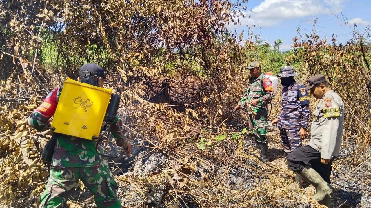 Aksi Cepat di Garis Depan, TNI AL Tangani Karhutla Perbatasan