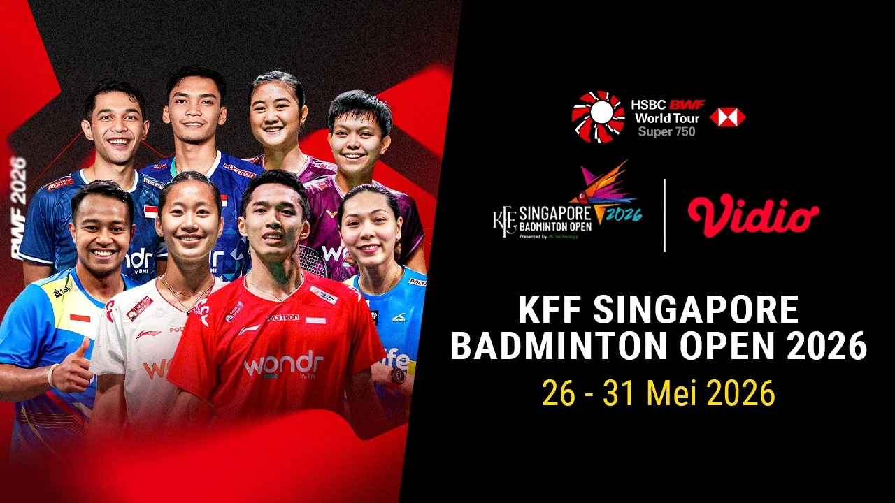 Cek Jadwal Live Streaming BWF KFF Singapore Badminton Open 2026 Hanya di Vidio