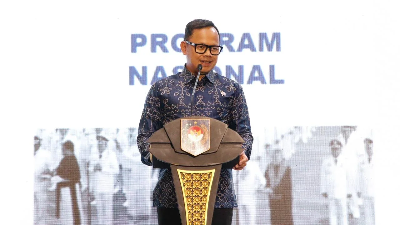 Wakil Menteri Dalam Negeri (Wamendagri) Bima Arya Sugiarto dalam Forum Orkestrasi Pembangunan Negeri di Hotel Platinum Balikpapan, Selasa (5/5/2026).