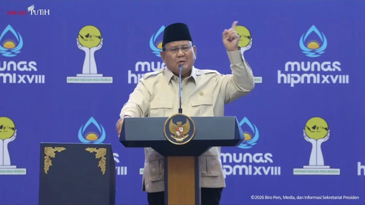 Prabowo di Acara Munas Hipmi