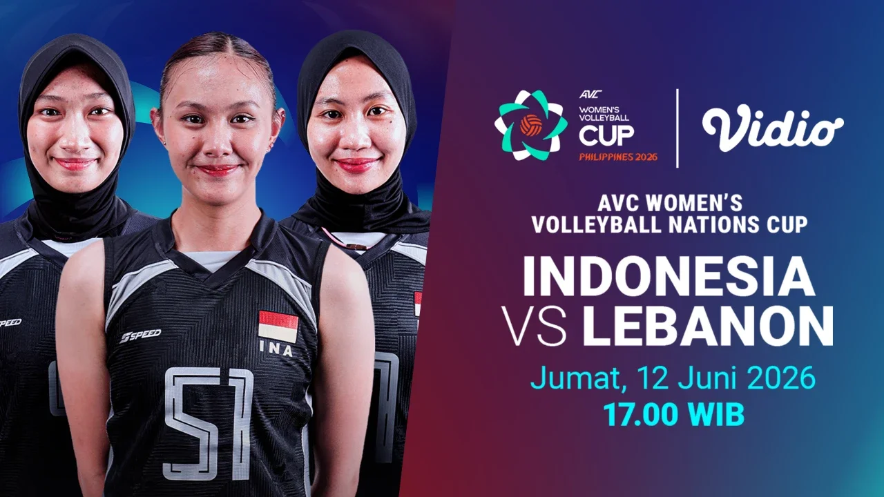 Siaran Langsung AVC Women’s Nation Cup 2026 - Indonesia vs Lebanon di Vidio