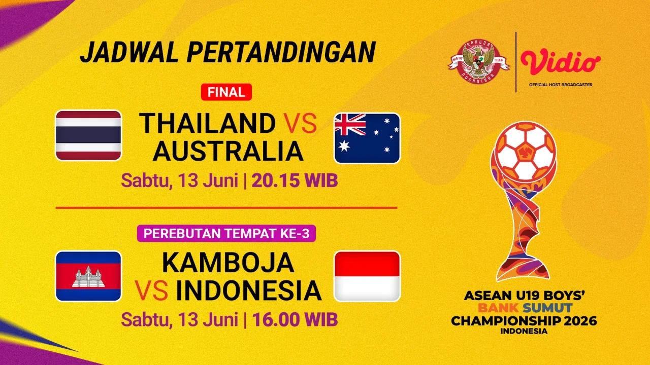 Saksikan ASEAN U19 Boys Championship 2026 - Final & 3rd Place Live Hanya di Vidio
