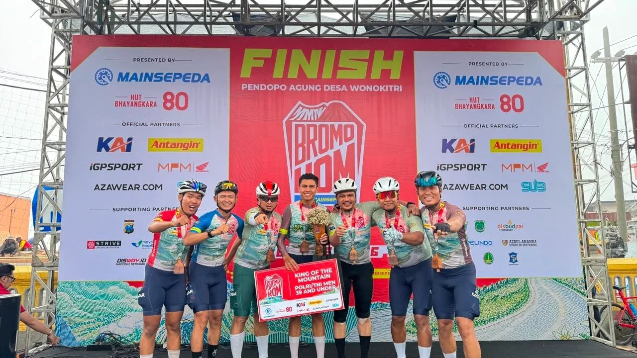 Bersaing dengan 1.000 Peserta dari 14 Negara, Personel Polda Sumsel Juarai Bromo KOM 2026