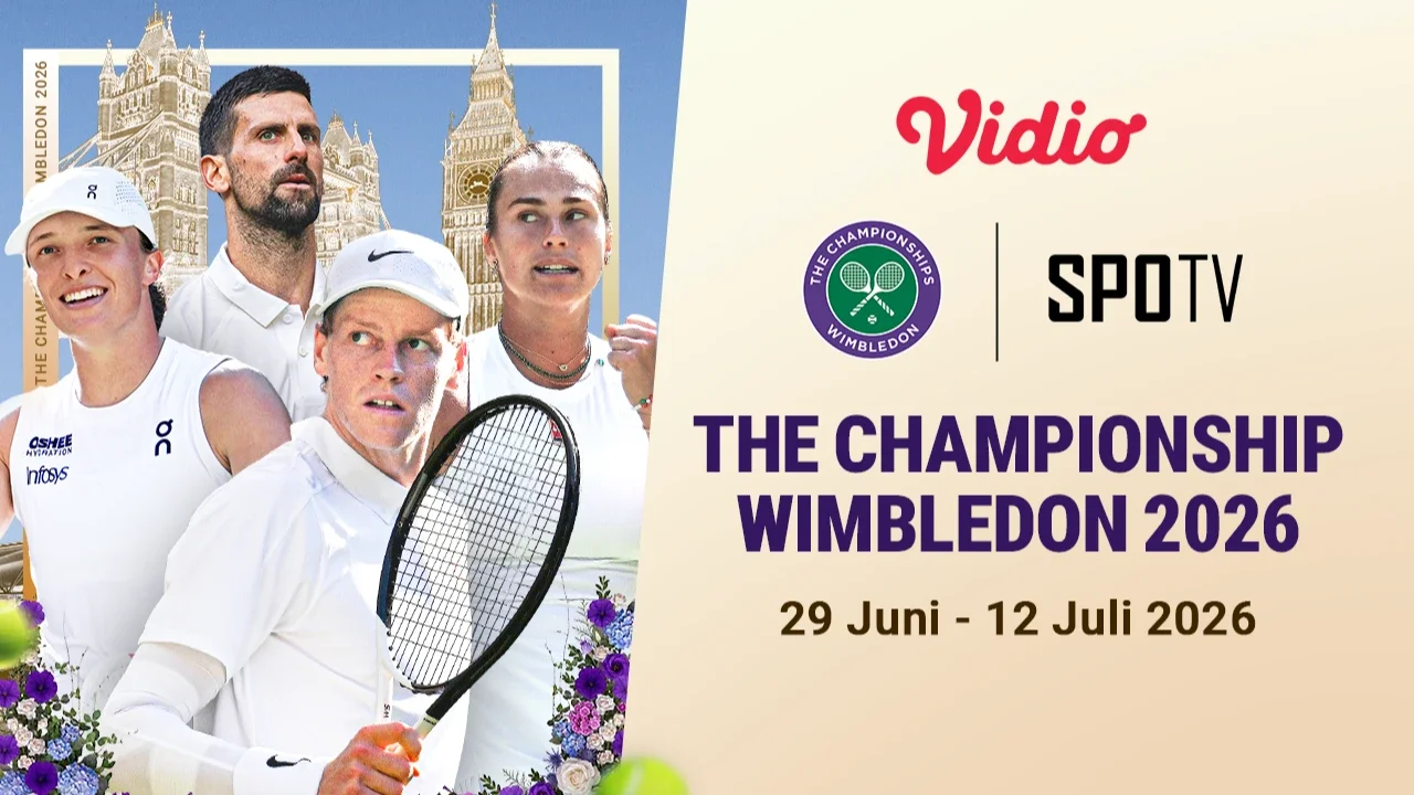 Nonton Wimbledon 2026: Menjadi Warisan Abadi Live Hanya di Vidio