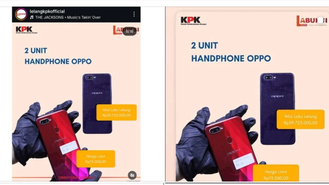 Kronologi Ponsel Oppo Jadul Milik Koruptor Laku Rp59 Juta, KPK Ungkap Pemenang Lelang