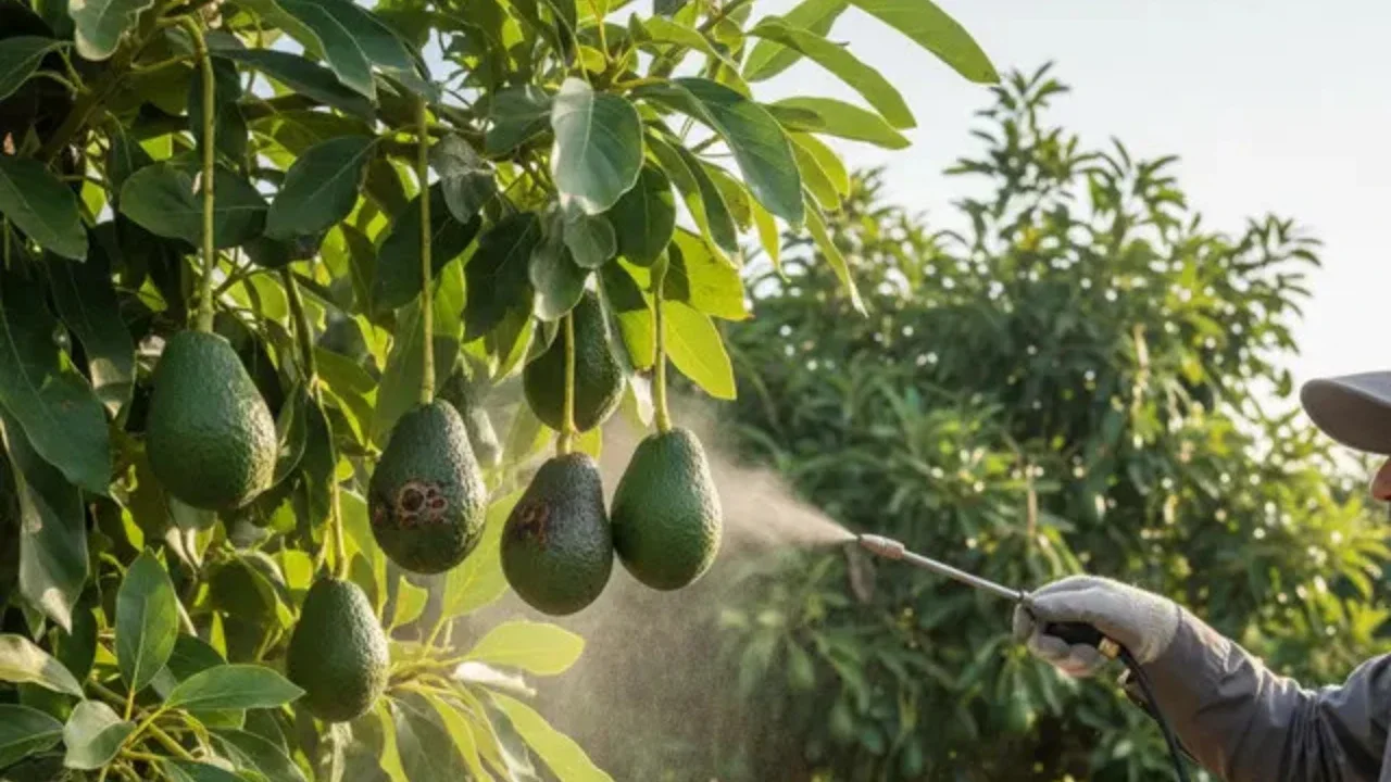 Ilustrasi Pohon Buah Alpukat Miki dan Kendil (Image by Gemini AI)