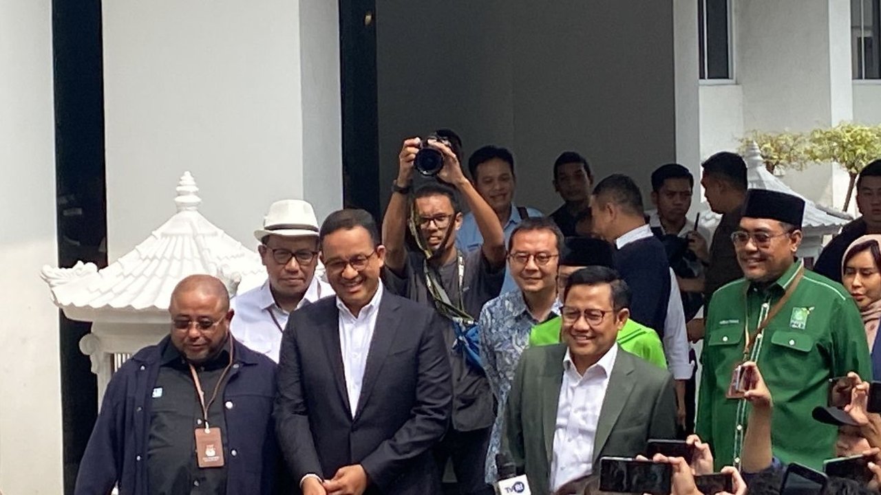 VIDEO: Detik-Detik Anies & Imin Datang ke KPU Tetapkan Prabowo Jadi Presiden Terpilih