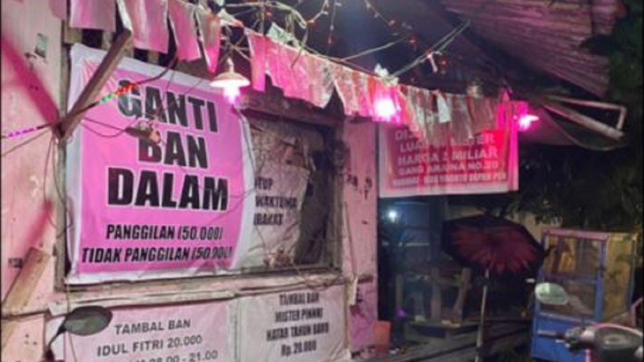 Anti Mainstream, Tempat Tambal Ban Bertema Serba Pink di Jogja Ini Viral
