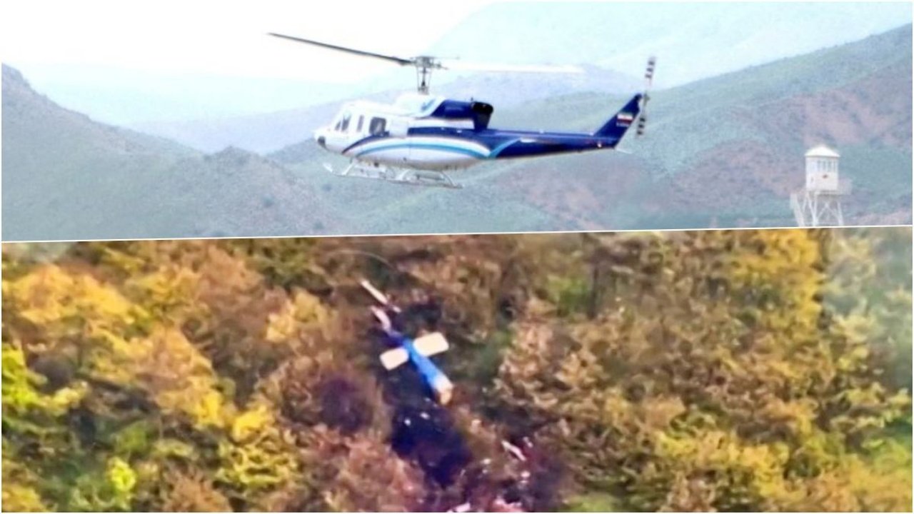 FOTO: Tragis! Ini Penampakan Puing Helikopter Presiden Iran Ebrahim Raisi Terpantau dari Udara