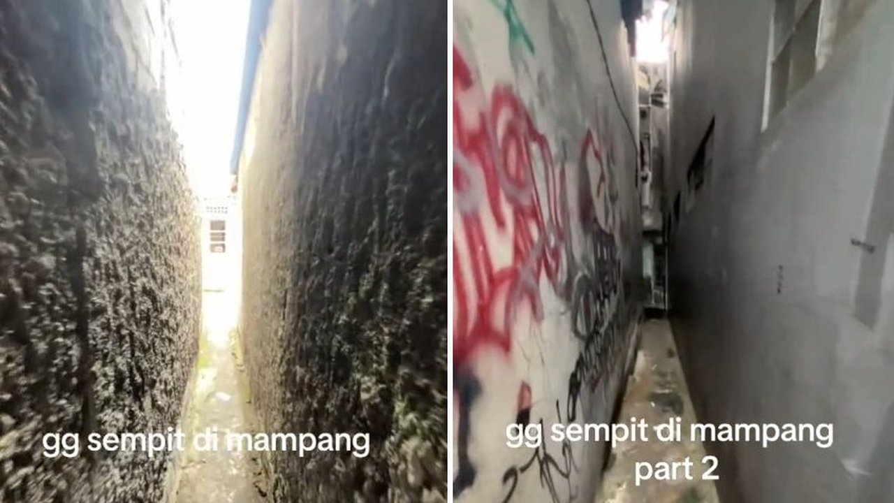 Viral Pria Temui Gang Super Sempit di Mampang, Penampakannya Curi Perhatian