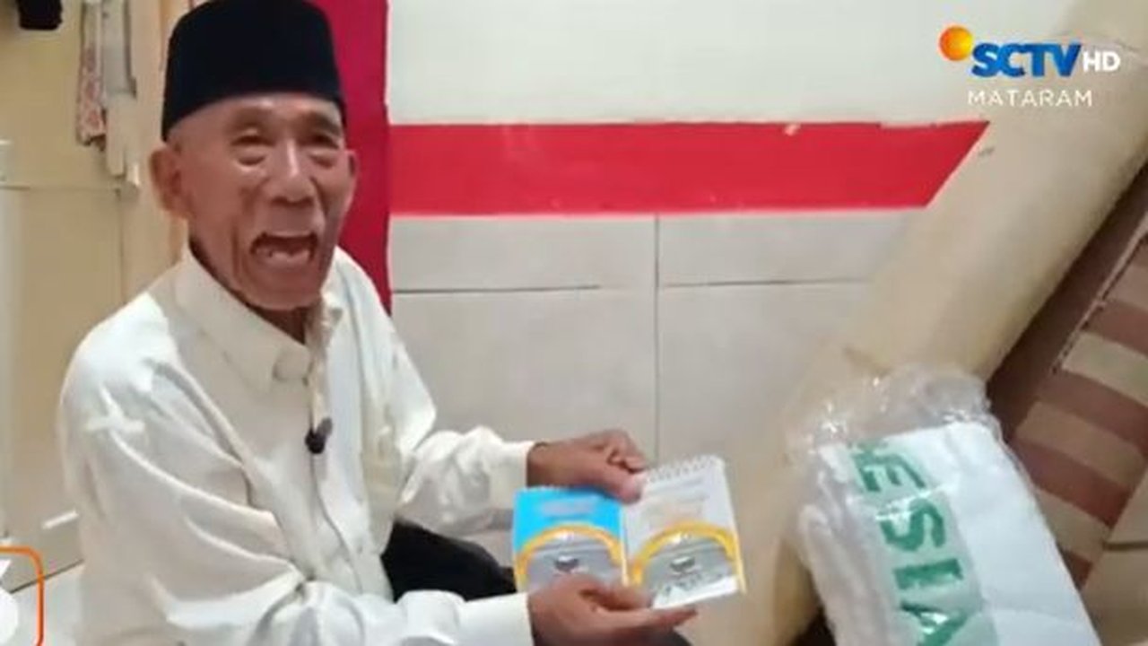 Buah Kesabaran Usai Puluhan Tabung Menabung, Kakek 73 Tahun Pedagang Gorden di Lombok Ini Bisa Naik Haji