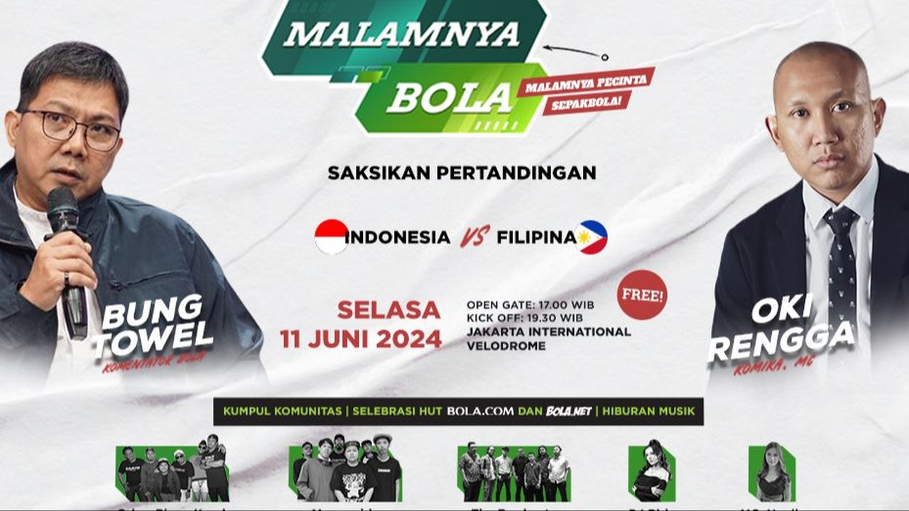 Nikmati Malamnya Bola untuk Mendukung Timnas Indonesia Bersama Bola.net dan Bola.com