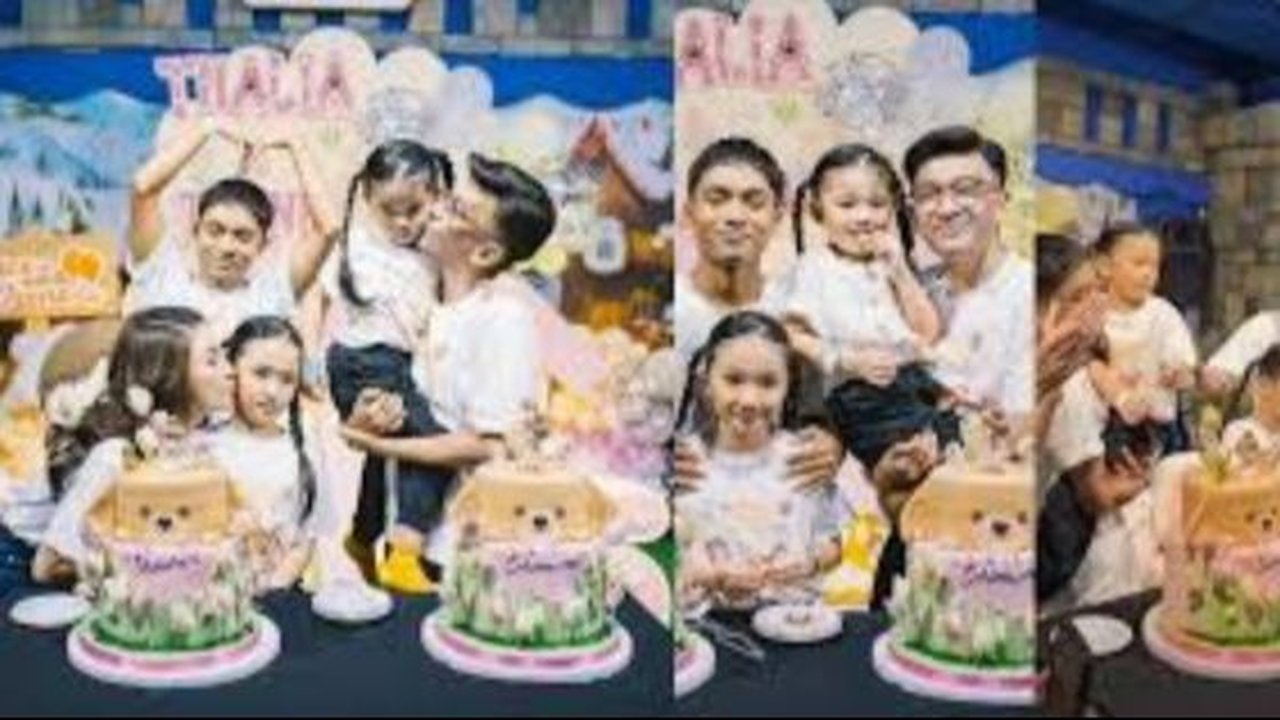 Tampak Lebih Segar dan Bahagia, Intip Potret Ruben Onsu Hadir Rayakan Ulang Tahun Thalia dan Thania Bersama Sarwendah Serta Betrand Peto