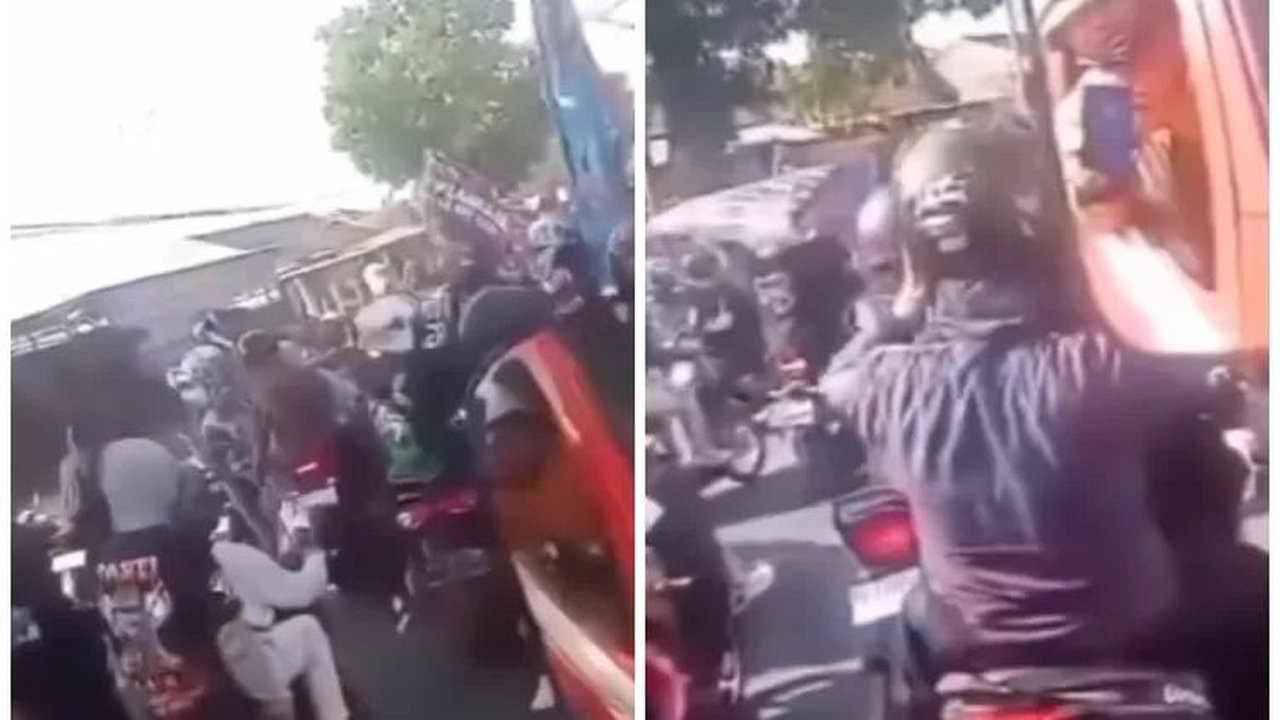 Viral! Konvoi Pesilat di Sragen Halangi Mobil Damkar