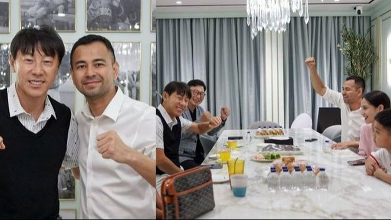 8 Potret Shin Tae-yong di Rumah Raffi Ahmad, Rafathar Sambut dengan Senyum Ceria