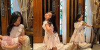 Lucu dan Bikin Gemas Pose Xarena Anak Siti Badriah  Punya Rambut Panjang hingga Mirip Boneka Barbie