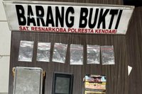 Polresta Kendari Bekuk Nelayan Bawa Sabu di Konawe, Enam Paket Narkotika Disita