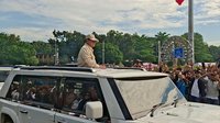 Presiden Prabowo Subianto Tiba di Monas Hadiri Peringatan Hari Buruh