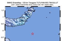 Gempa Magnitudo 5,7 Guncang Tutuyan Sulawesi Utara, BMKG Pastikan Tak Berpotensi Tsunami