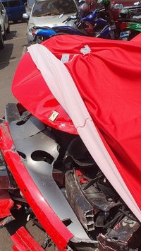 Penampakan Ferrari Merah yang Tabrak 5 Kendaraan di Senayan, Body Depan Ringsek dan Kaca Belakang Pecah
