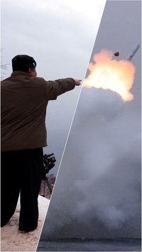 FOTO: Momen Kim Jong-un Tembakan Rudal Jelajah dari Dalam Laut