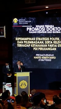 Sidang Gelar Doktor di UI, Hasto Bongkar Strategi PDIP Bertahan dari Dinamika Politik Nasional dan Global